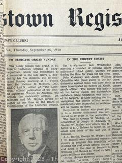 "The Shepardstown Register" WV Newspaper circa 1900 - 1940's 