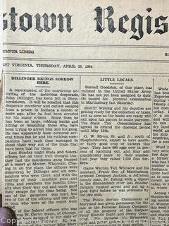 "The Shepardstown Register" WV Newspaper circa 1900 - 1940's 