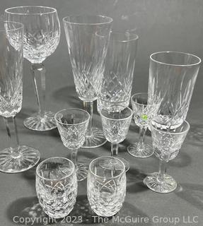 Set of Eleven (11) Waterford Crystal Lismore Glassware in Various Sizes