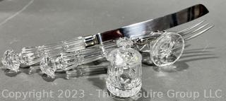 Waterford Crystal Knife Fork and Knife Rests in Lismore Pattern