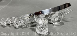 Waterford Crystal Knife Fork and Knife Rests in Lismore Pattern