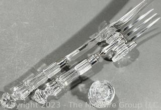 Waterford Crystal Knife Fork and Knife Rests in Lismore Pattern