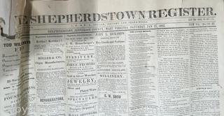 Shepherdstown Registry Jefferson County West Virginia Saturday Jan 27 1883