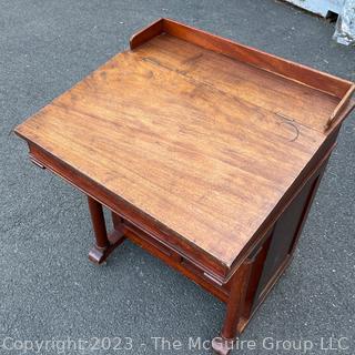 Antique Mahogany Bachelors Desk c. 1880's. Measures 26 x 16 x 34"