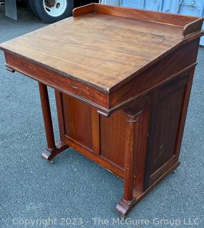 Antique Mahogany Bachelors Desk c. 1880's. Measures 26 x 16 x 34"