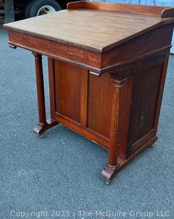 Antique Mahogany Bachelors Desk c. 1880's. Measures 26 x 16 x 34"