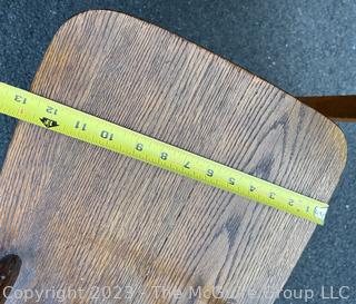 Antique Child's Wooden Roll Top Desk with Chair. Desk measures 27 x 15 x 34". Chair measures 13w x 28" Tall.