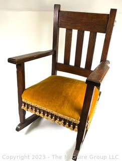 Child's Arts & Crafts Mission Quarter-Sawn Oak Rocking Chair. 17w x 24" Tall