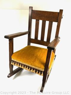 Child's Arts & Crafts Mission Quarter-Sawn Oak Rocking Chair. 17w x 24" Tall