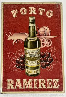 Porto Ramirez Wall Bar Sign. Original from Spain. Measures  10" x 14"