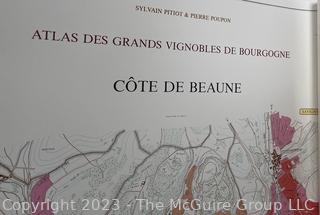 Burgundy "Cote de Beaune" French Wine Country Map Measures 23 x 60"