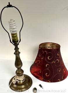 1930's Vintage Brass Table Lamp.