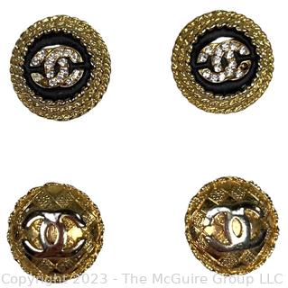 Two (2) Pair of Costume Clip On Earrings, Stones Missing.