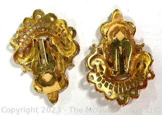 Vintage Carol Dauplaise Clip on Earrings. 