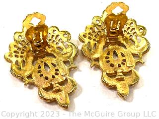 Vintage Carol Dauplaise Clip on Earrings. 