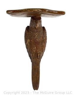 Carved Parrot Bird Wall Sconce Shelf.