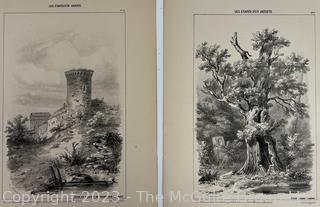 Two (2) Unframed Black & White Engravings
