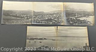 5 Section Panoramic Photo of Croatian Coast circa 1920