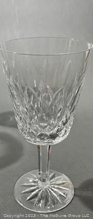 Set of Nine (9) Waterford Crystal Lismore Claret Wine Glasses. Measure 6 7/8" Tall