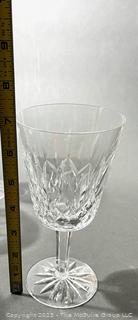 Set of Nine (9) Waterford Crystal Lismore Claret Wine Glasses. Measure 6 7/8" Tall