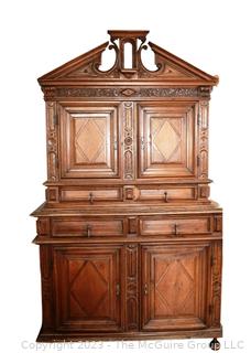 18th Century Hand Carved Walnut Cupboard