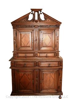 18th Century Hand Carved Walnut Cupboard