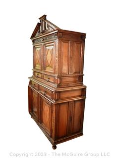 18th Century Hand Carved Walnut Cupboard