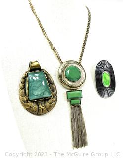 Three (3) Costume Jewelry Pendants