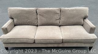 Room & Board Three Cushion  Sofa or Couch in Pebble Grey. 32" x 30" x 83"