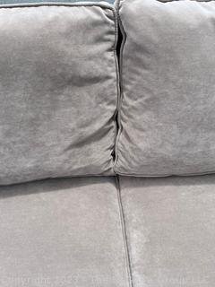 Room & Board Three Cushion  Sofa or Couch in Pebble Grey. 32" x 30" x 83"