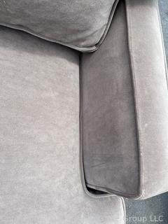 Room & Board Three Cushion  Sofa or Couch in Pebble Grey. 32" x 30" x 83"