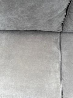 Room & Board Three Cushion  Sofa or Couch in Pebble Grey. 32" x 30" x 83"