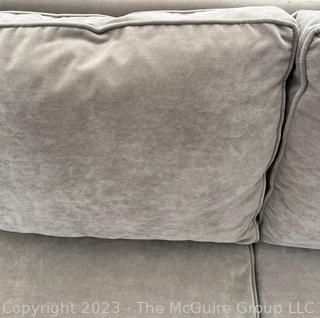 Room & Board Three Cushion  Sofa or Couch in Pebble Grey. 32" x 30" x 83"