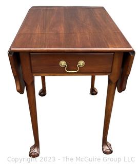 Statton Trutype Solid Cherry Traditional Drop-Leaf End Table