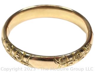 14k Gold Bangle Bracelet. 29 grams total weight