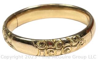 14k Gold Bangle Bracelet. 29 grams total weight