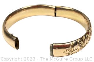 14k Gold Bangle Bracelet. 29 grams total weight