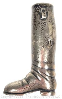 Antique Blackington Sterling Silver English Riding Boot Match Holder. 20.1 grams