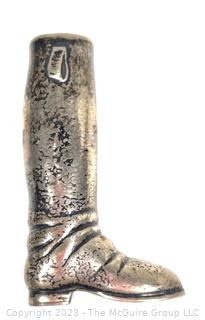 Antique Blackington Sterling Silver English Riding Boot Match Holder. 20.1 grams