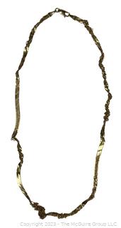 14K Yellow Gold Flat Chain Necklace. Weighs 4.9 grams