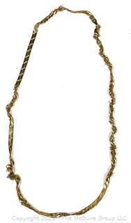 14K Yellow Gold Flat Chain Necklace. Weighs 4.9 grams