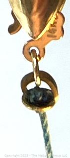 14Kt Yellow Gold with Blue Lapis Beads Necklace.  Needs repair.  36.9 grams total weight