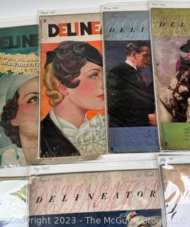 Eight (8) Vintage Delineator Magazines