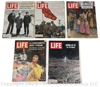 Five (5) Vintage Life Magazines