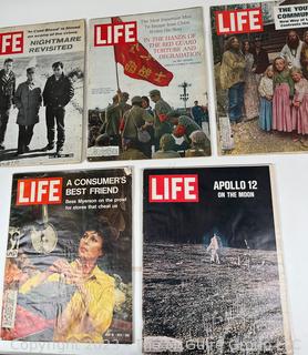 Five (5) Vintage Life Magazines