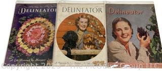 Three (3) Vintage Delineator Magazines