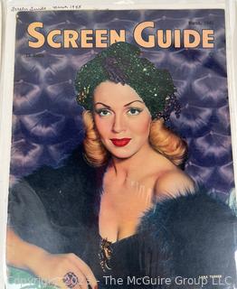 Five (5) Vintage Screen Guide Magazines