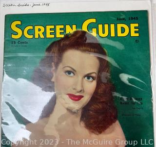 Five (5) Vintage Screen Guide Magazines