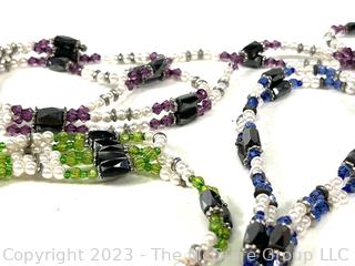 Three (3) Magnetic Bead Bracelet Necklaces