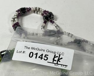 Three (3) Magnetic Bead Bracelet Necklaces